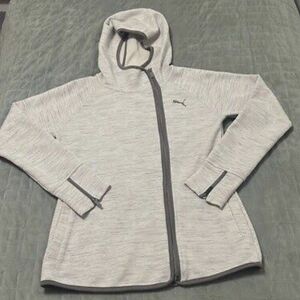 Puma Light Gray Zip-Up Jacket